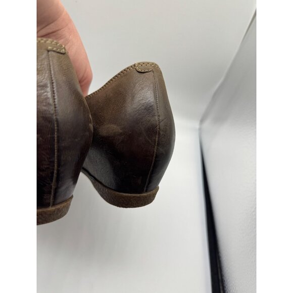 Dansko Liliana Clog Slip On Shoes Women's 42/12 Brown Leather Wedge Hidden Heel - Picture 11 of 14